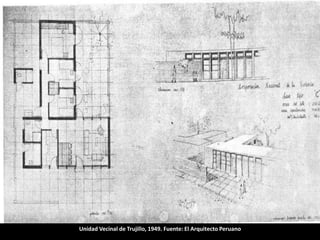 Unidad Vecinal de Trujillo, 1949. Fuente: El Arquitecto Peruano
 