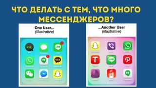 Что делать с тем, что много
мессенджеров?
 