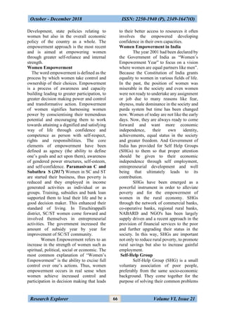 14 a study on women empowerment through self help groups in india | PDF