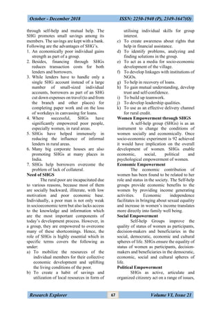 14 a study on women empowerment through self help groups in india | PDF