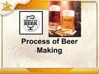 Process of Beer
Making
 