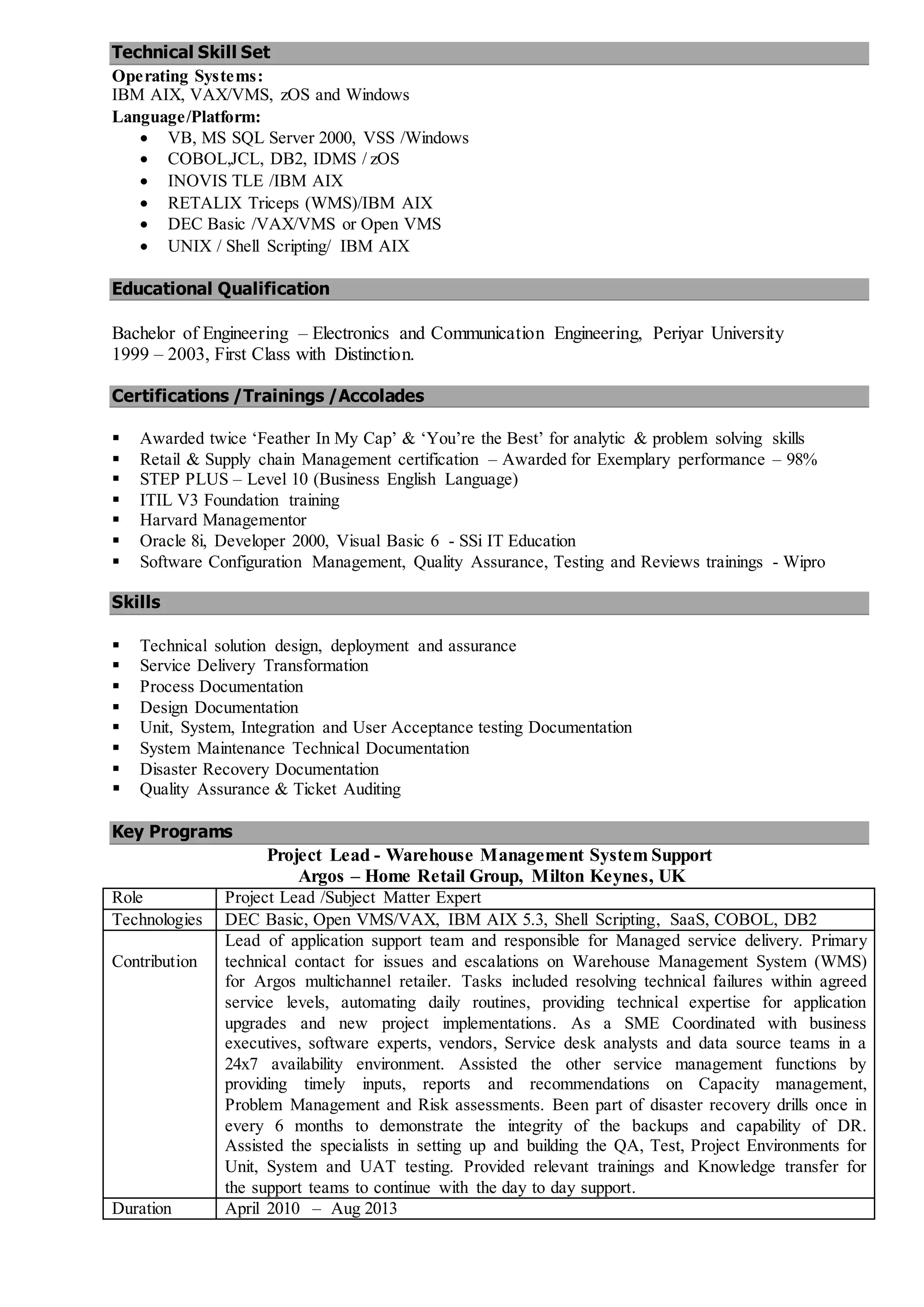 Abirami Kannan CV _UK | DOCX | IT and Internet Support | Internet