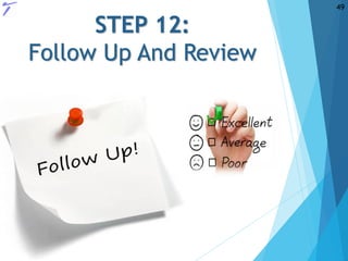 STEP 12:
Follow Up And Review
49
 