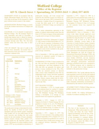 Wofford College Final Transcript | PDF