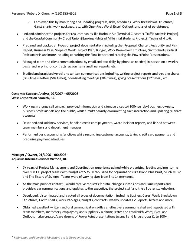 resume vancouver