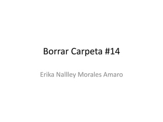 Borrar Carpeta #14
Erika Nallley Morales Amaro
 