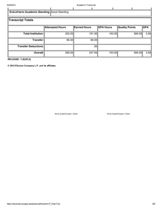Academic Transcript | PDF