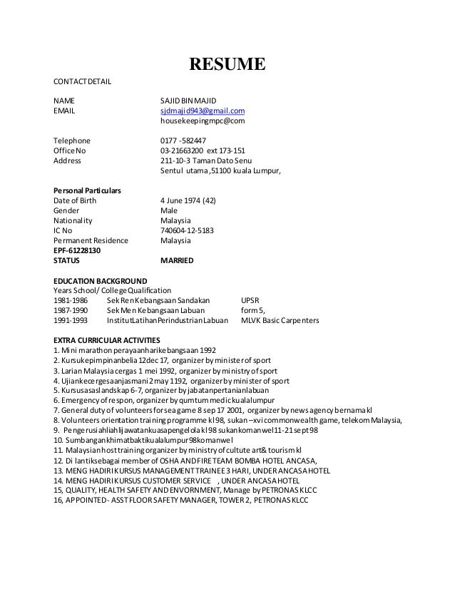 RESUME PETRONAS RESUME PETRONAS