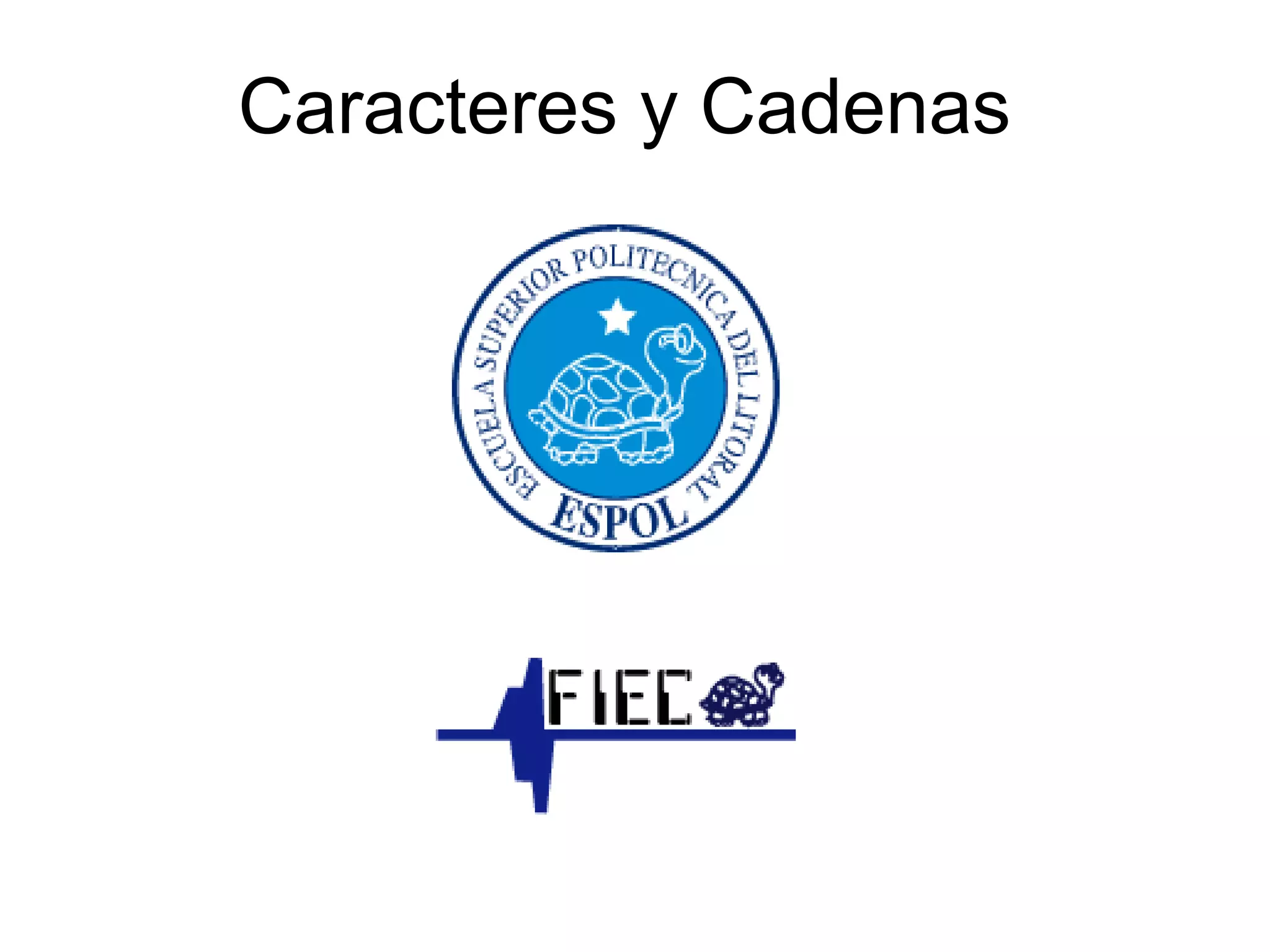 Caracteres y Cadenas en C | PPT