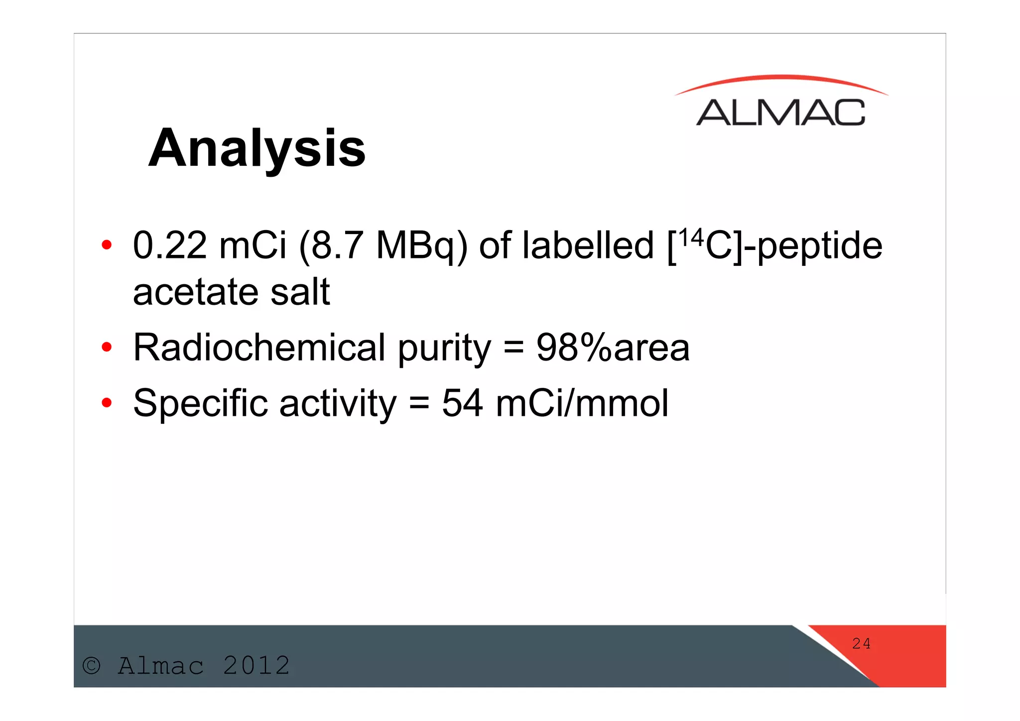 14C Labelled Peptide API\'s by Sean Kitson | PDF | Chemistry | Science