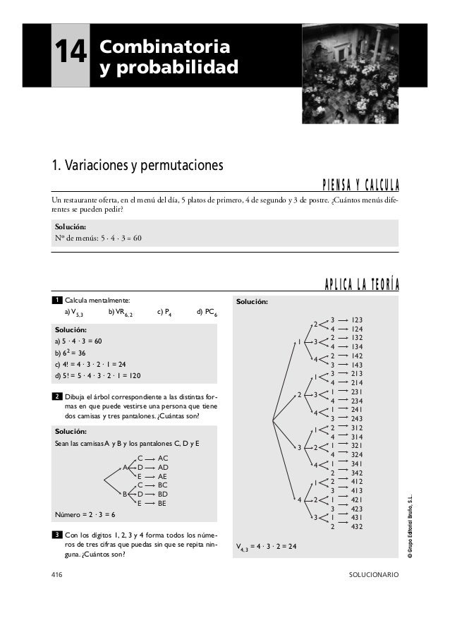14 Combinatoria Y Probabilidad 14 Combinatoria Y Probabilidad