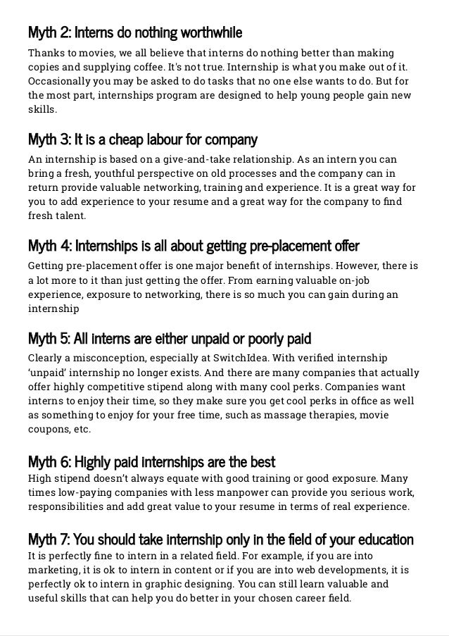 14 common misconceptions about internships cool internships