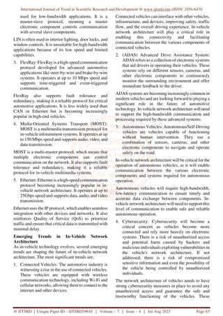 Connected Vehicles, Zonal In Vehicle Network Architecture | PDF
