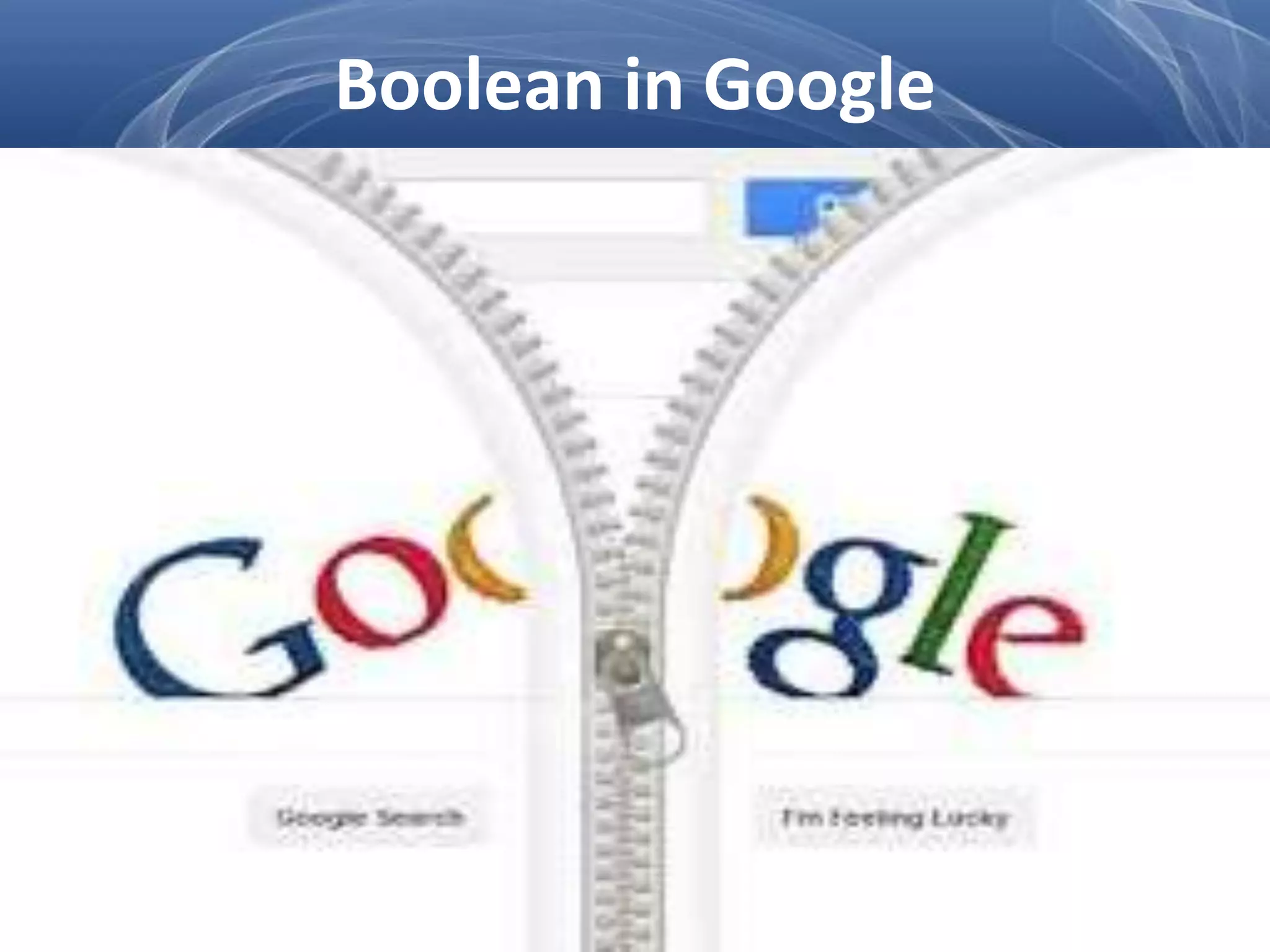 Boolean in Google
 