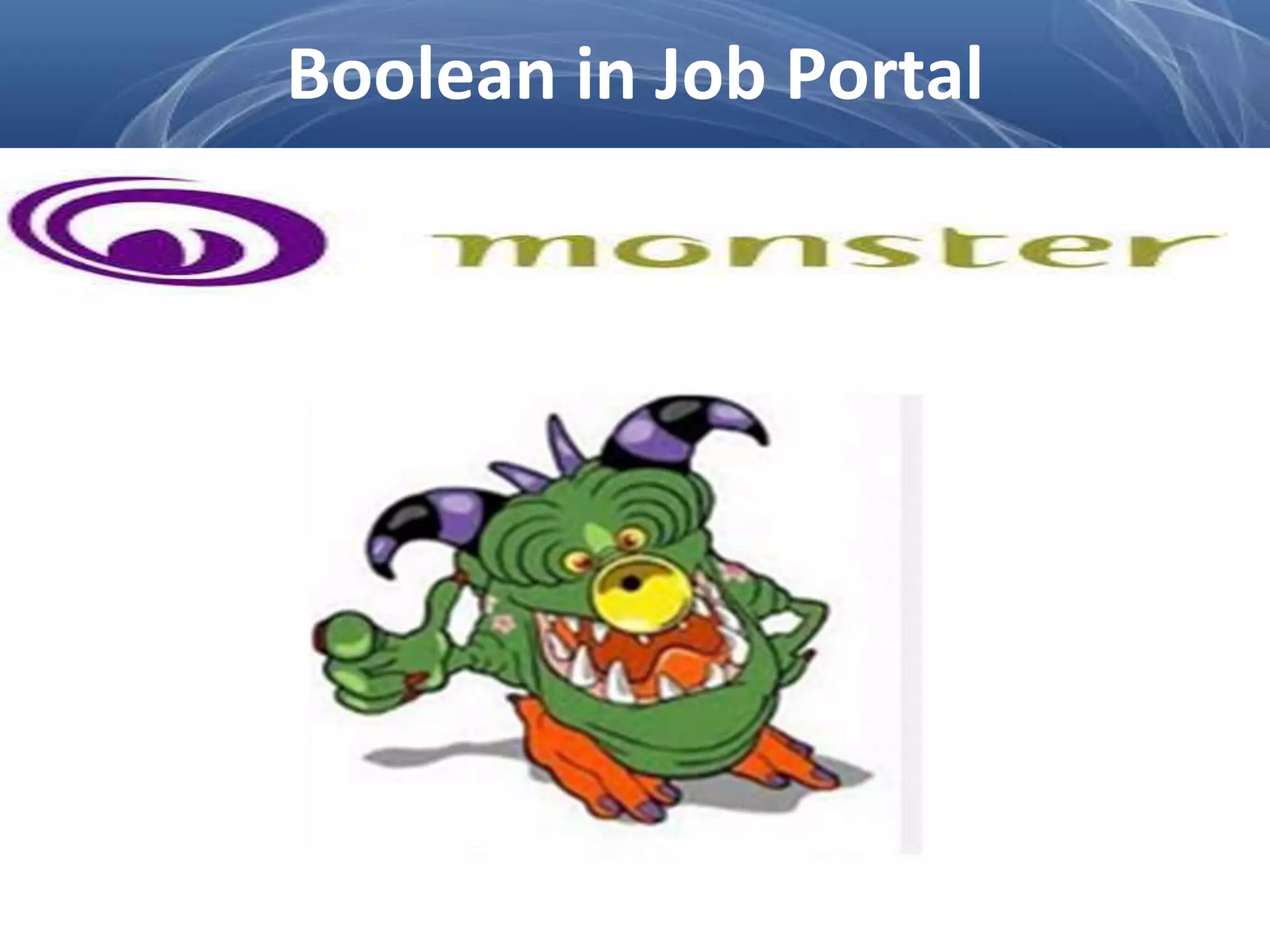 Boolean in Job Portal
 