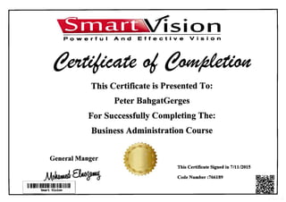 Business Administration Course