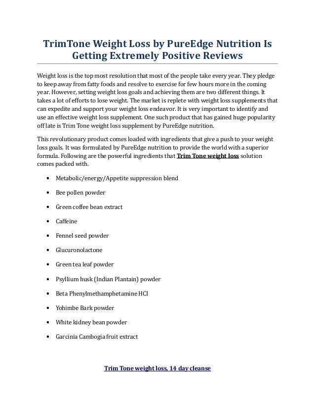 14 day cleanse, trim tone weight loss