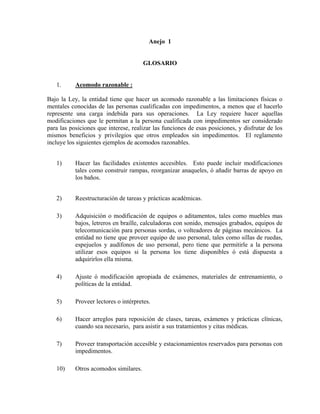 ADA Acomodo | PDF