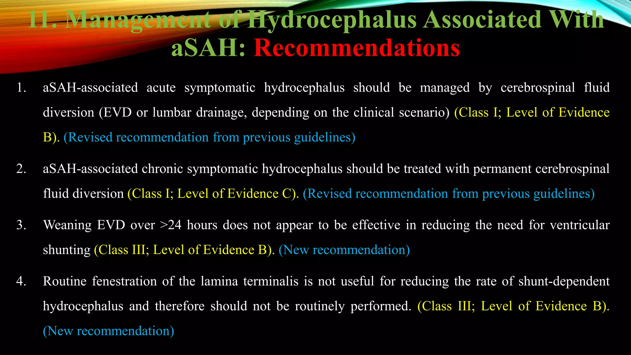 Guidelines for the Management of Aneurysmal Subarachnoid Hemorrhage | PPTX