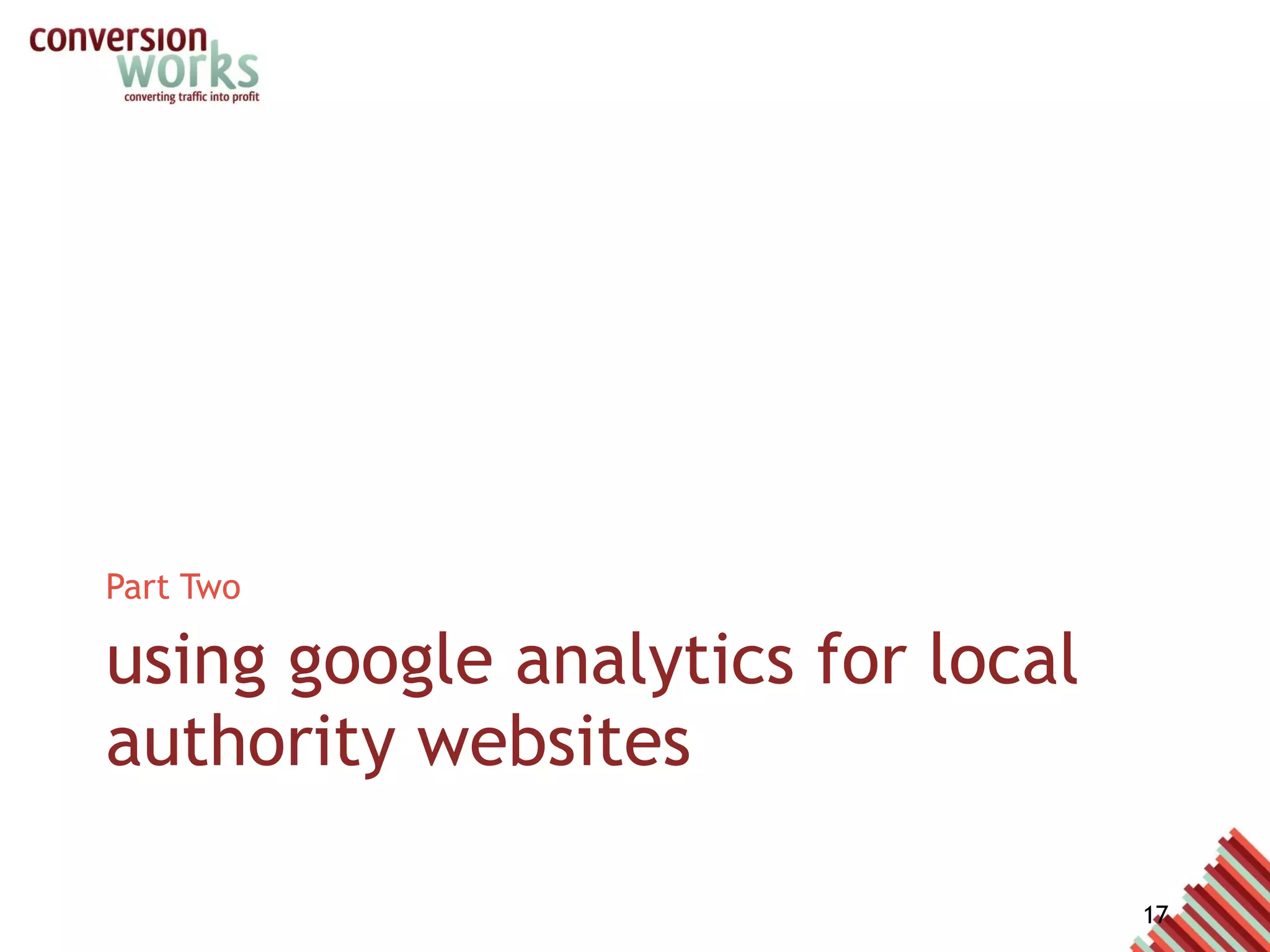 using google analytics for local authority websites Part Two 