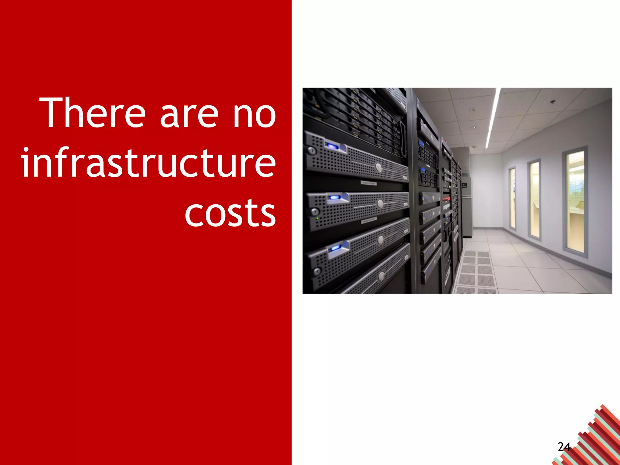 There are no infrastructure costs 