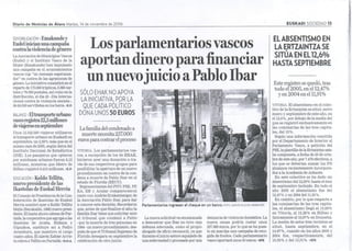 Los parlamentarios vascos aportan dinero para financiar un nuevo juicio a Pablo Ibar