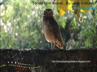 Tende bom ânimo...Eu venci o mundo

Jesus Cristo

 