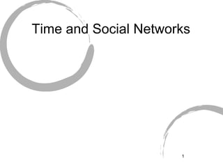 Time and Social Networks 