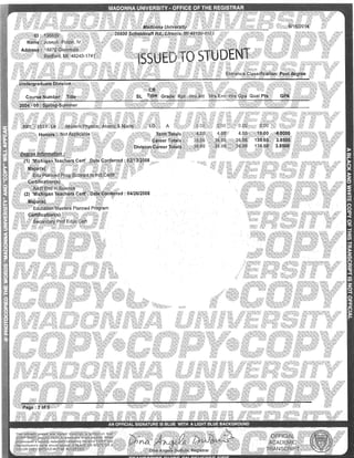 madonna transcript