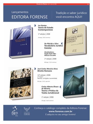 Estado de Direito, abril e maio de 2008 11 
 