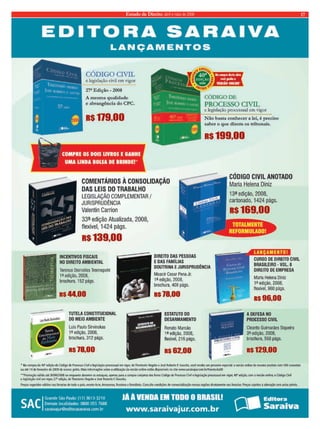 Estado de Direito, abril e maio de 2008 17 
Saraiva 
 