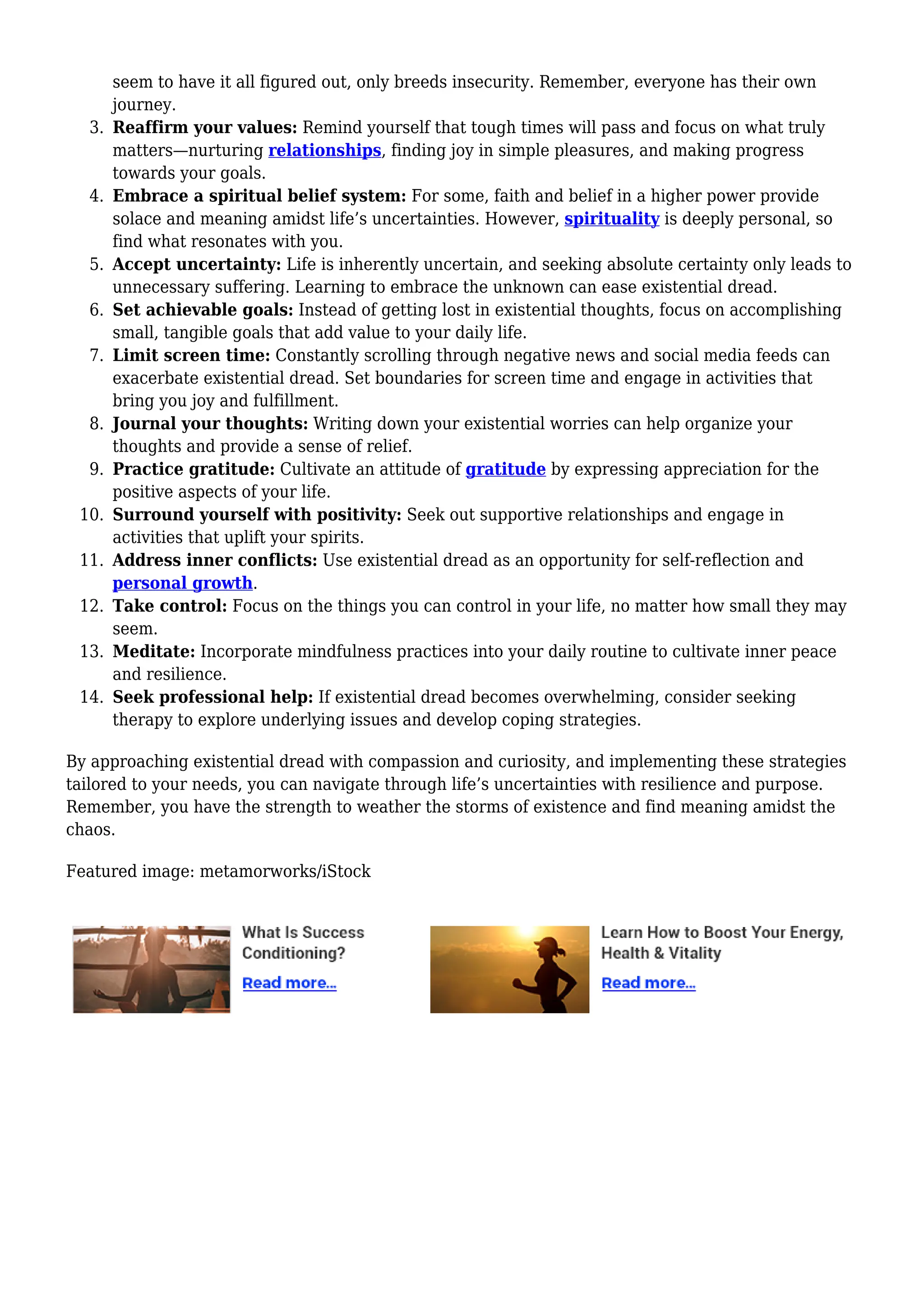 14 Effective Ways To Alleviate The Burden Of Existential Dread PDF