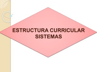 ESTRUCTURA CURRICULAR
SISTEMAS
 