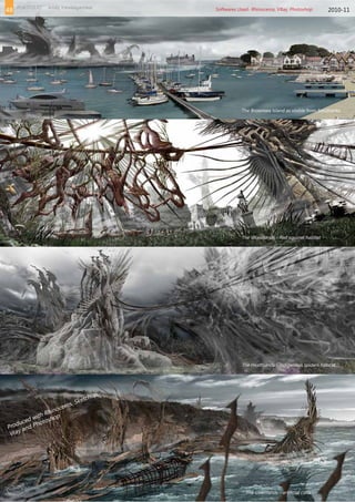 The Woodlands - Red squirrel habitat
The Heathlands - Indigenous spiders habitat
The Coastlands - artificial cliffs
The Brownsea Island as visible from Sandbanks
2010-11Softwares Used- Rhinoceros, VRay, Photoshop
Produced with Rhinoceros, Sketchup,
Vray and Photoshop
48 PORTFOLIO Amey Kandalgaonkar
 