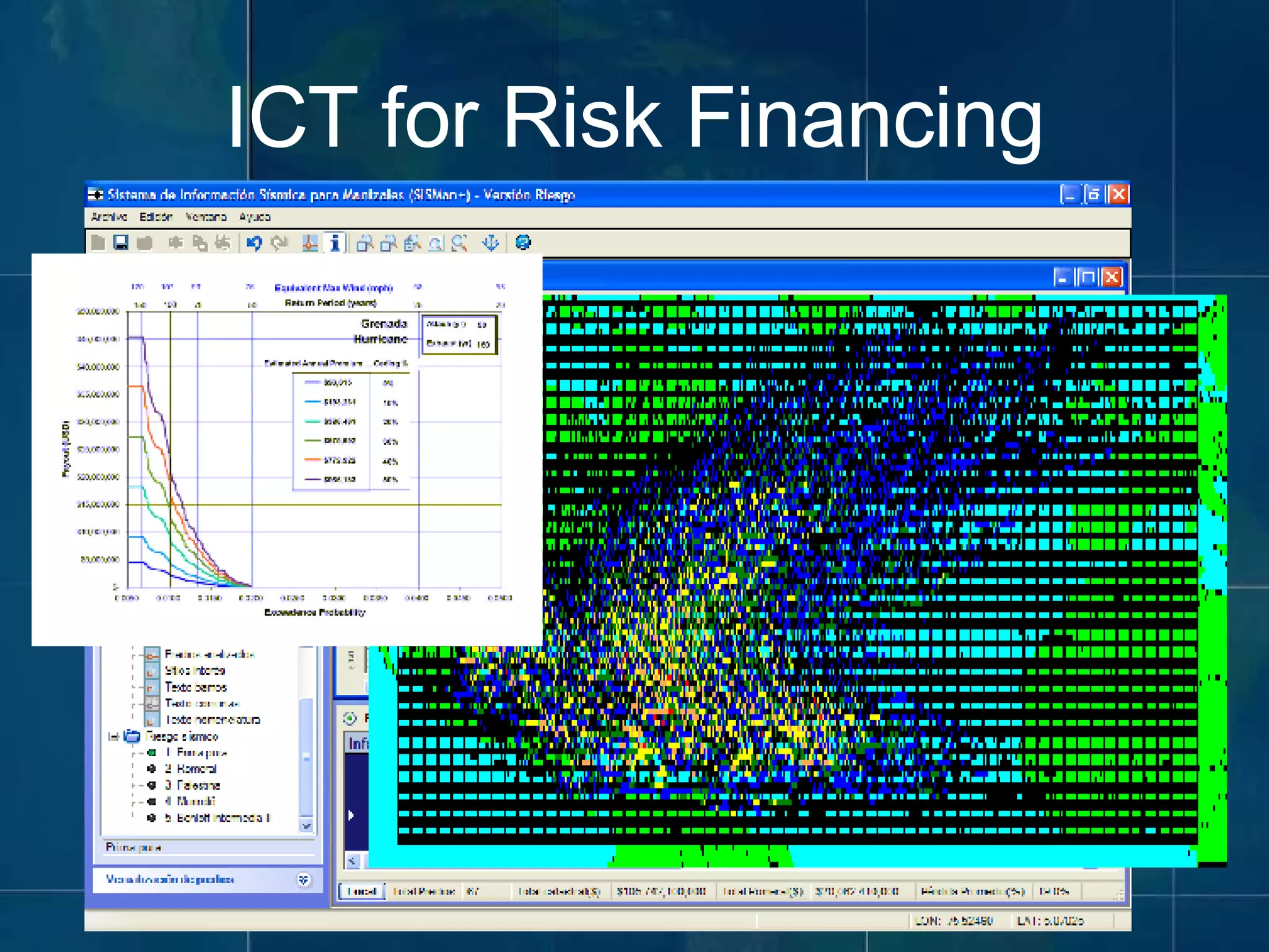 ICT for Risk Financing Technical Insurance Premium in Colombia Risk Modeling for the Caribbean Catastrophe Risk Insurance Facility (CCRIF) 