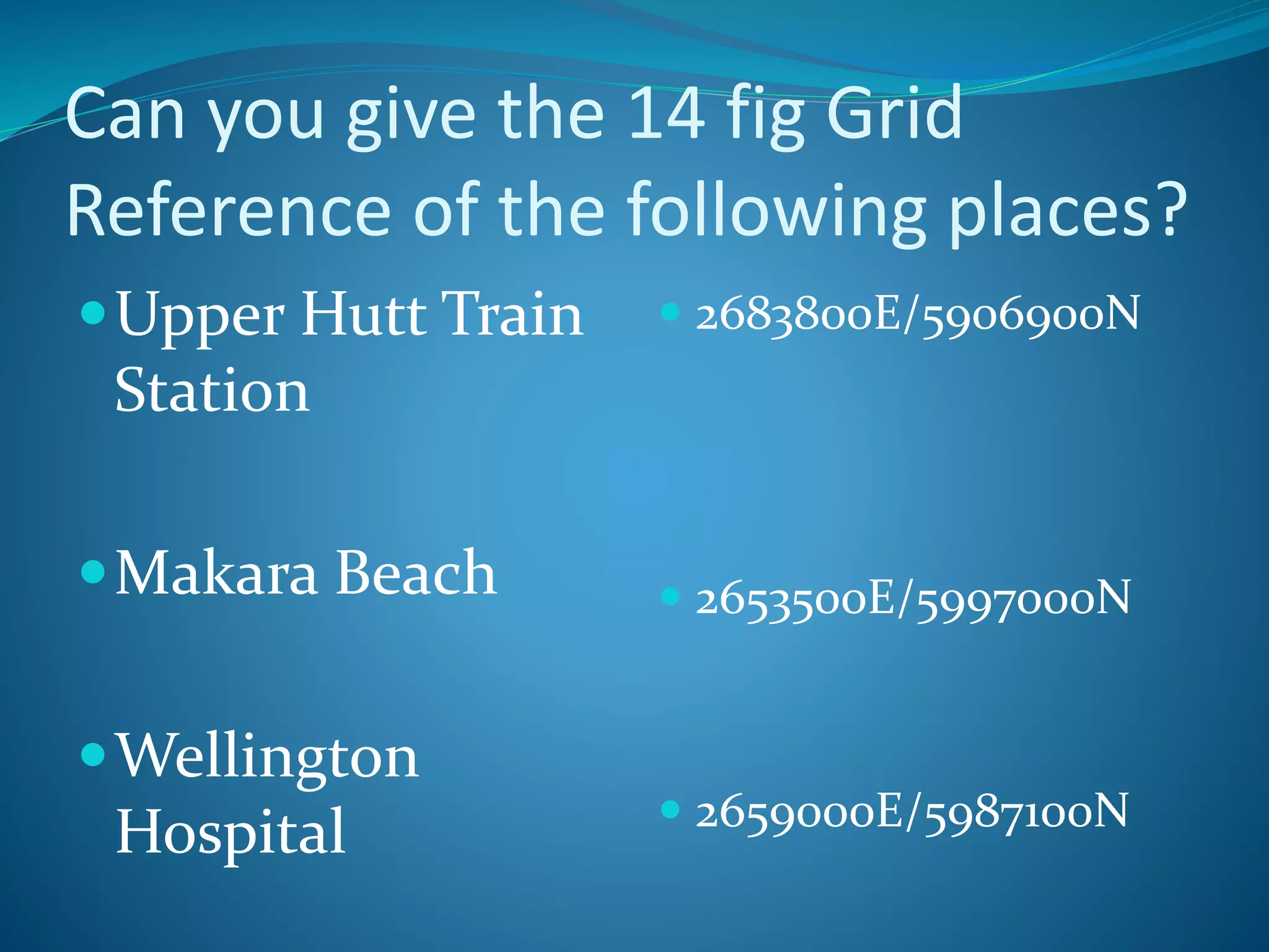 14 figure grid references explained. PPT