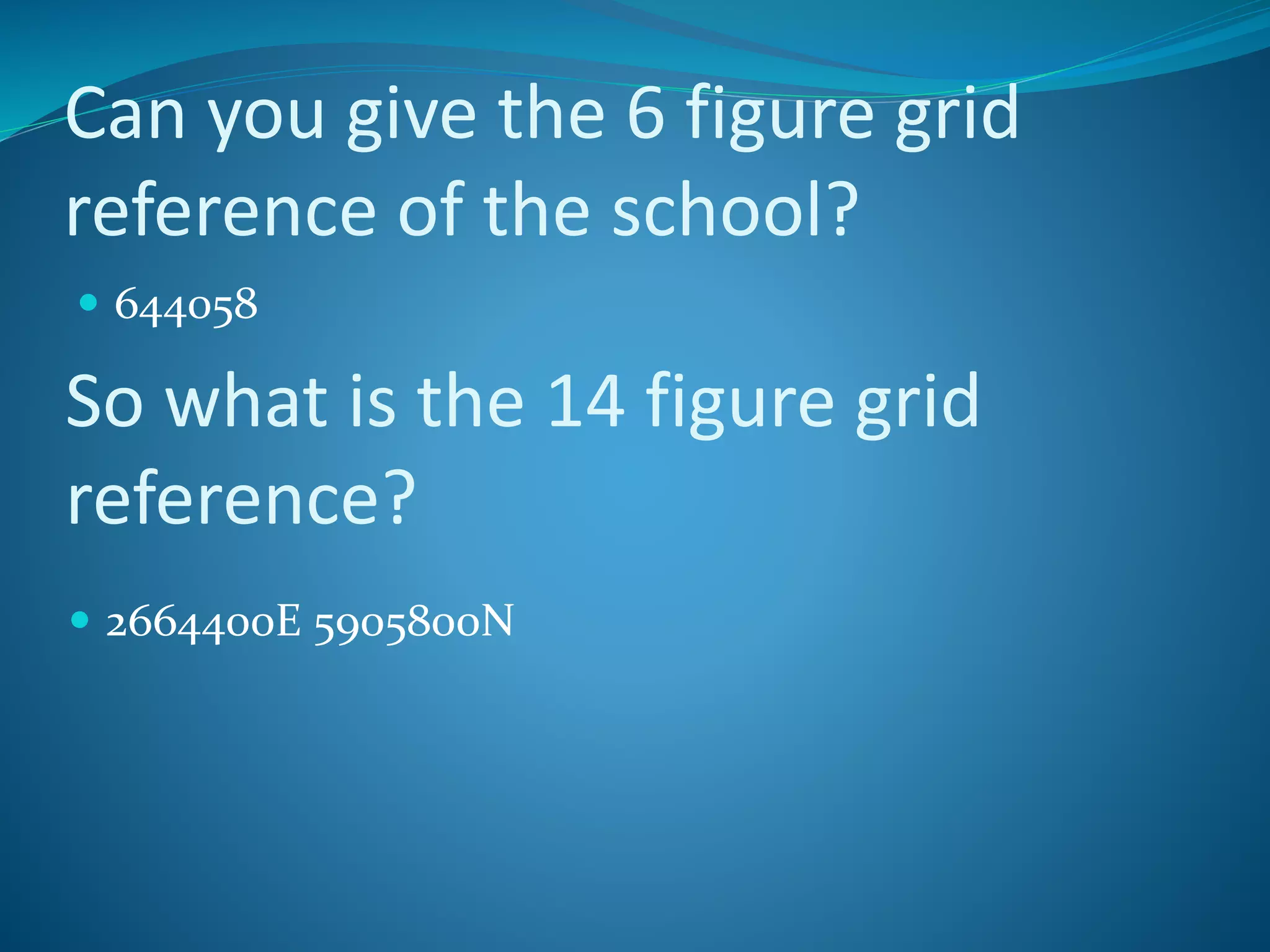 14 figure grid references explained. PPT