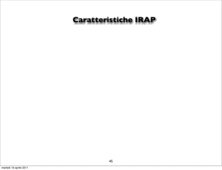 Caratteristiche IRAP




                                 45
martedì 19 aprile 2011
 