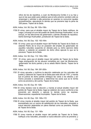 FUENTES GENERAL. La Nobleza Indígena de Tepexi de la Seda Durante el ...