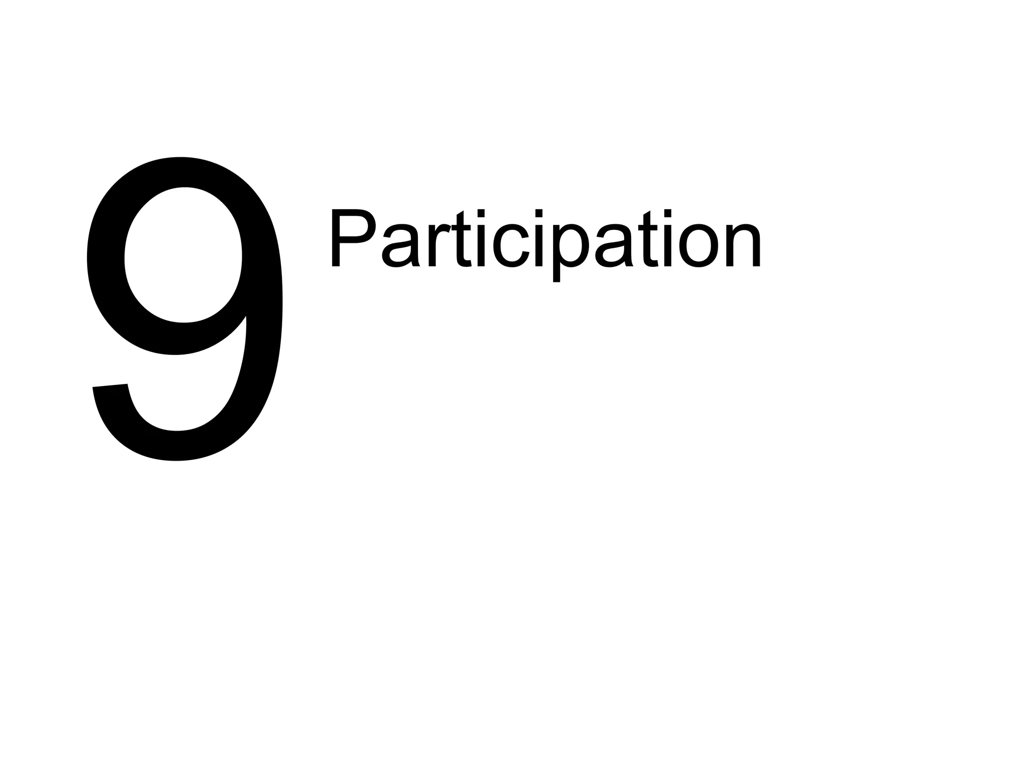 Participation
 