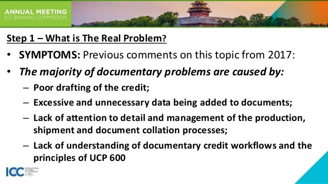 #BCMeeting2019: Documentary Credit Practices Slide 3