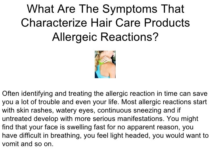 Identify And Avoid Hair Care Products Allergeic Reactions