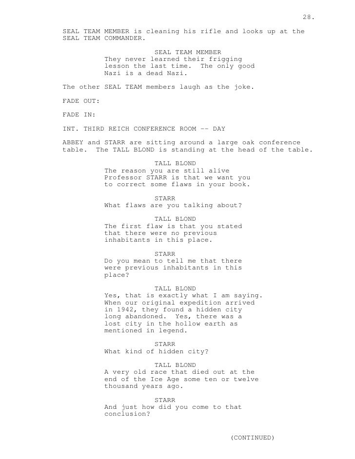 Hollow earth script