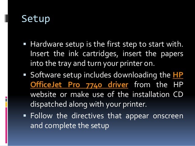 HP OfficeJet Pro 7740 Driver Download and Installation