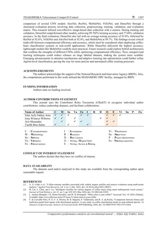Comparative performance analysis of convolutional neural network ...