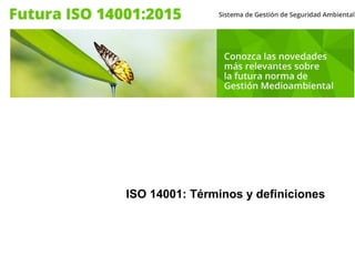 ISO 14001: Términos y definiciones
 