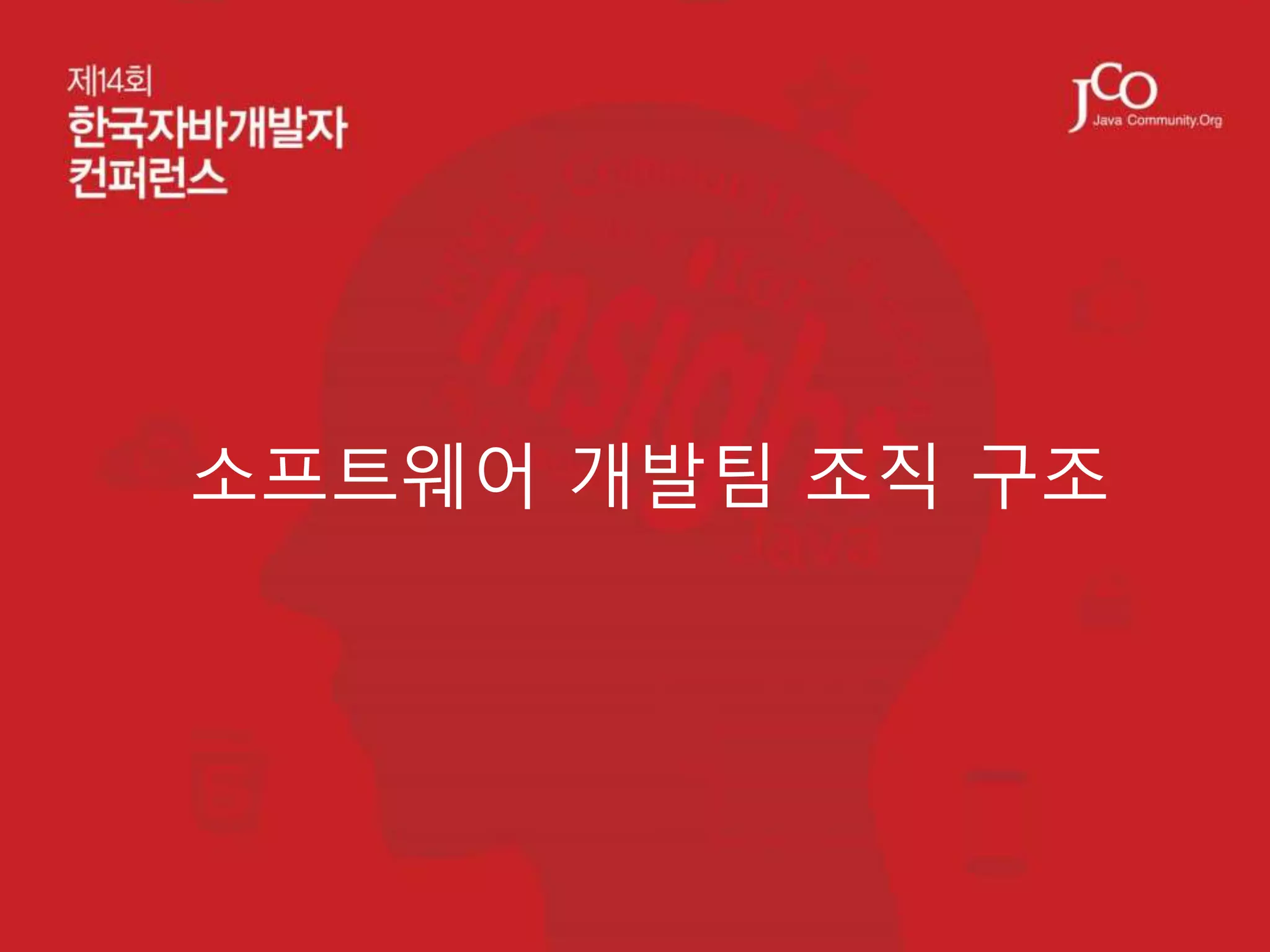 소프트웨어 개발팀 조직 구조

 