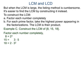 14 lcm, addition and subtraction of fractions | PPTX