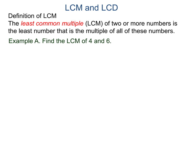 14 lcm, addition and subtraction of fractions | PPT