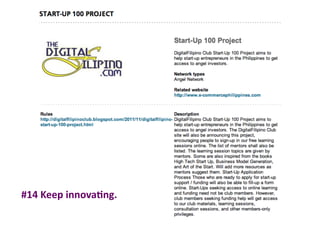 #14	
  Keep	
  innova4ng.	
  
 